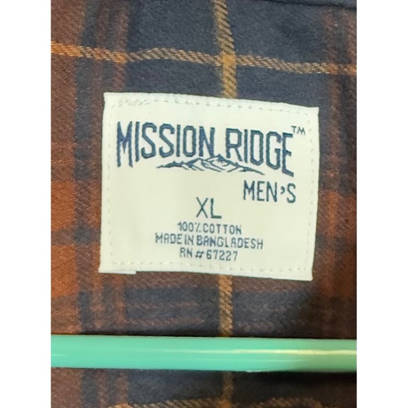 Mission Ridge Mens Flannel Shirt Long Sleeve Button Up Plaid XL - Picture 2 of 3